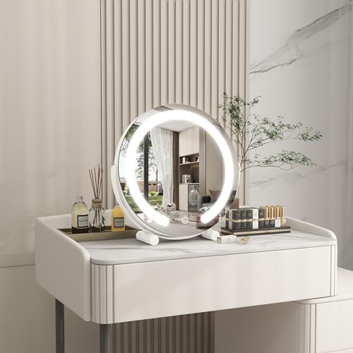 Stylish 360-Degree LED Makeup Mirror with Smart Lights