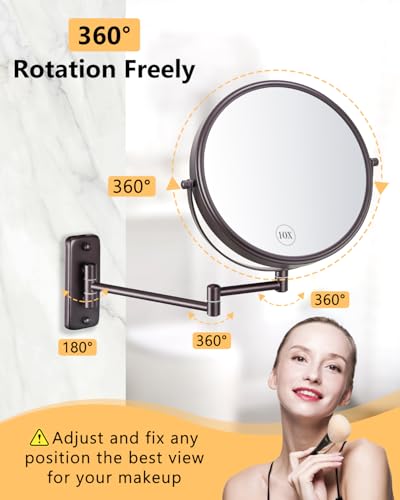 Decluttr 9-inch 10x Magnifying Mirror