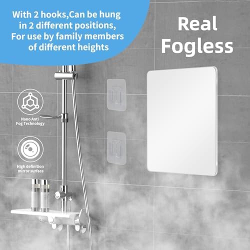 Fog-Free Shaving Mirror with Razor Holder
