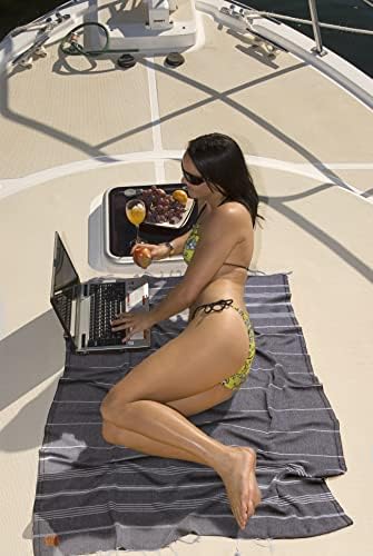 Gold CASE Turkish Beach Towel Set of 6 100 Cotton Black