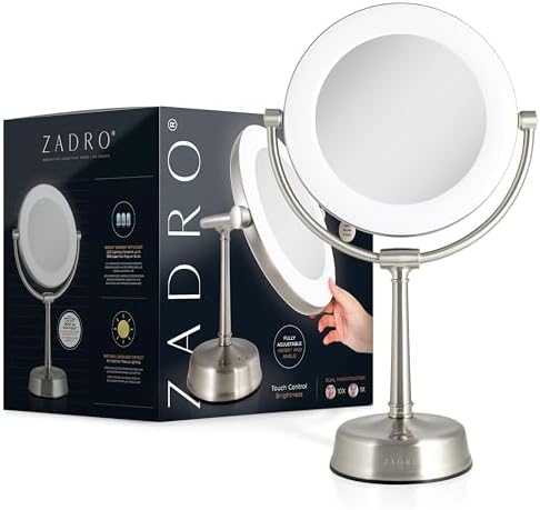 UltimateLED-Backed Makeup Mirror with 10X Swivel and Dimmable Light