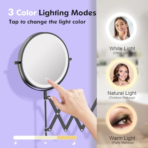 FASCINATE Rechargeable Wall-Mounted Makeup Mirror