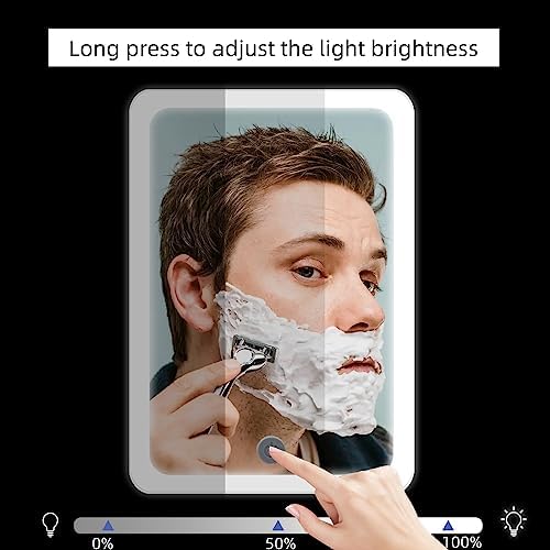 RRtide Heated Shower Mirror With LED Light