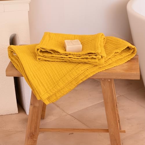 Viva Maison Muslin Towels Luxury Fast-Drying Thin Bath Towels