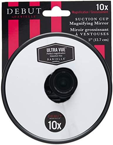 Danielle Creations 6-Inch Suction Cup Makeup Mirror with 10X Magnification