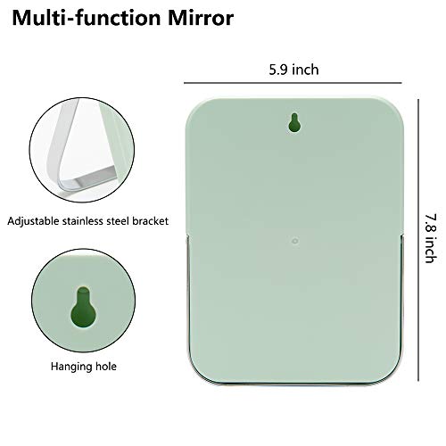 YEAKE - Compact Portable Makeup Mirror with Adjustable Stand