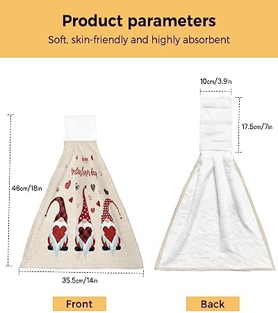 Valentines Day Kitchen Towels with Love Hearts