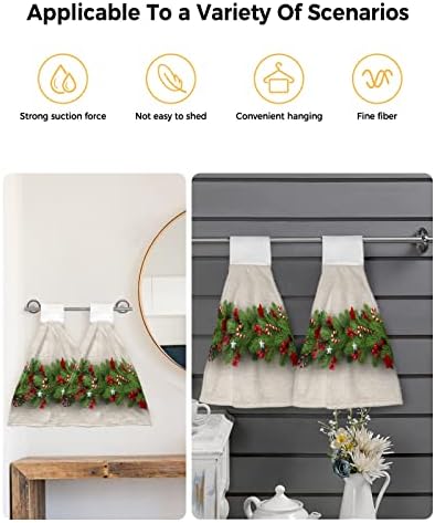 High-Quality Christmas Kitchen Towels with Festive Holly Candy Christmas Tree Design