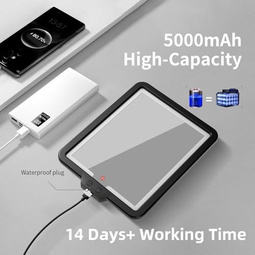 Preheat Digital Folding Mirror for Efficient Shaving