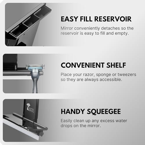 Toilet Tree BostaShowerFixer - Anti-Fog Adjustable Shower Mirror for Bathroom
