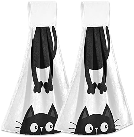 Fun Furry Black Cat Kitchen Towels