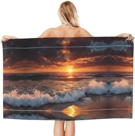 Sunset Beach Microfiber Bath Towel