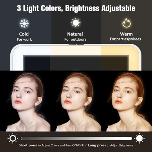 WO Homiba Travel Makeup Mirror with Lights