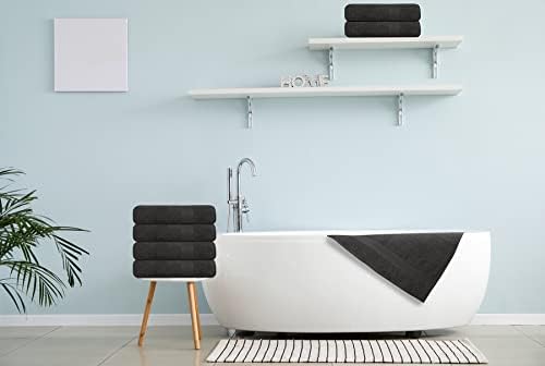 Premium Bath Towel Set - 6 x Terry Cotton Towels 24x48 for Daily Use