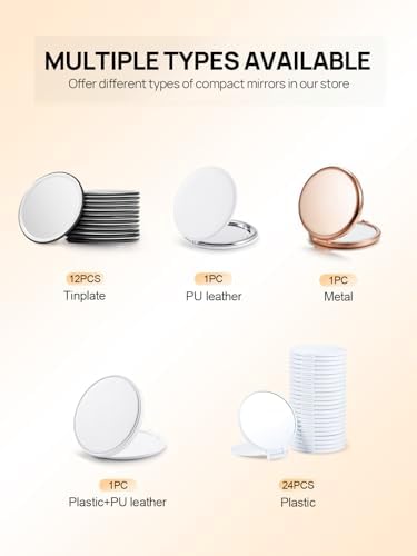 Stylish Double-Sided Rose Gold Compact Makeup Mirror