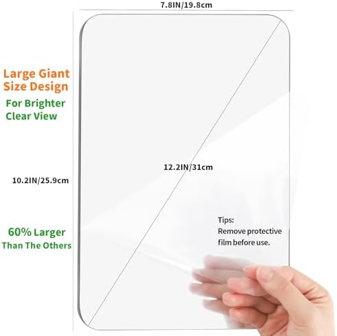 Big Strong Easy to Use - No Fog Show-Mirror for Shaving