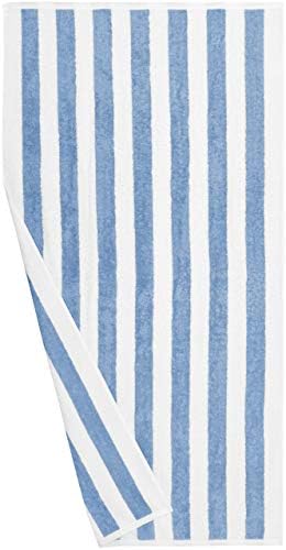 Sky Blue Cabana Stripe Cotton Pool Beach Towels
