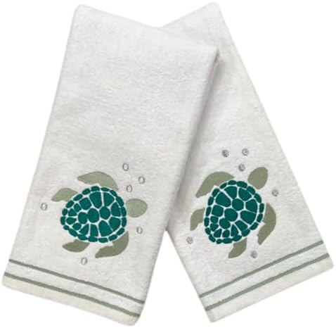 Serafina Home Coastal Hand Towels 2-Piece Set Nautical Design
