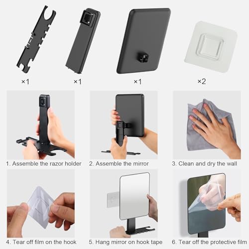 Fog-Free Shower Mirror for Shave Durable Waterproof