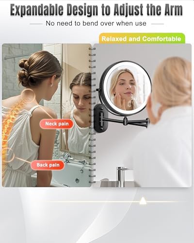 Wall-Mounted Makeup Mirror with Light