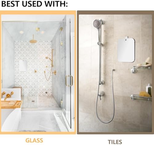 Premium Shatterproof Shower Mirror for Shaving Makeup