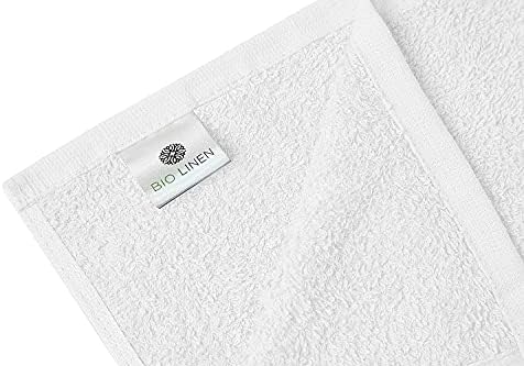 BIOLINEN White Cotton Bath Towel Set of 6