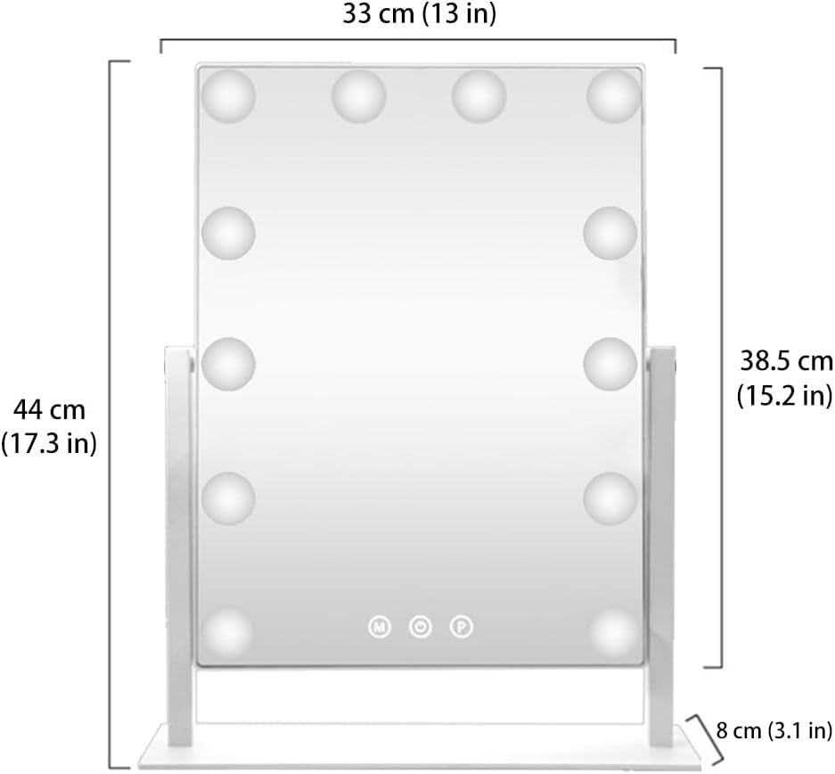 Vanity Mirror with 5X Magnification