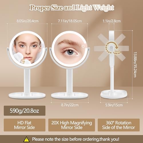 Perfect makeup mirror with stunning lights and magnification
