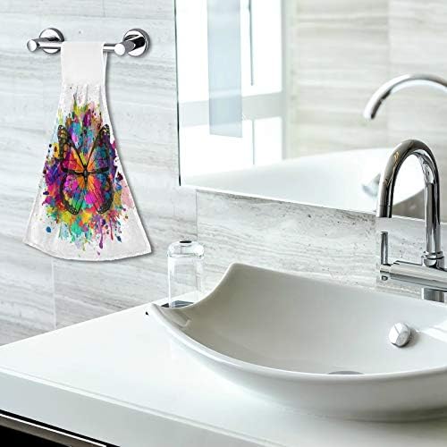 SLHKPNS Rainbow Butterfly Kitchen Hand Towels