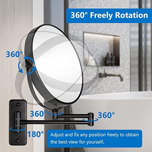 CLUS Wall-Mounted Double Sided 10X Makeup Mirror