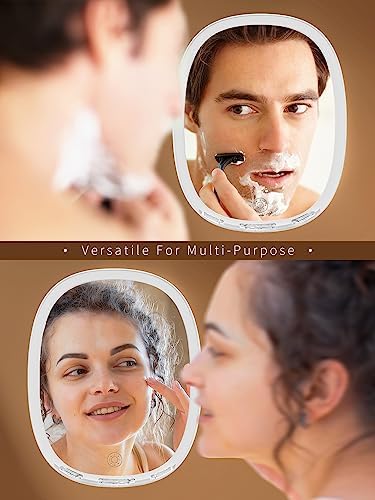 Fogless Wipe-Free LED Shower Mirror for Shaving