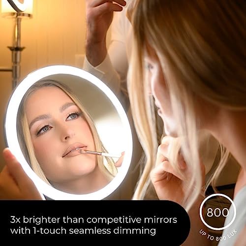 Cordless LED Makeup Mirror with Extension Arm