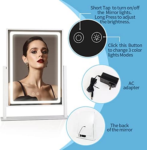 BrightLight Makeup Mirror with Touch Control