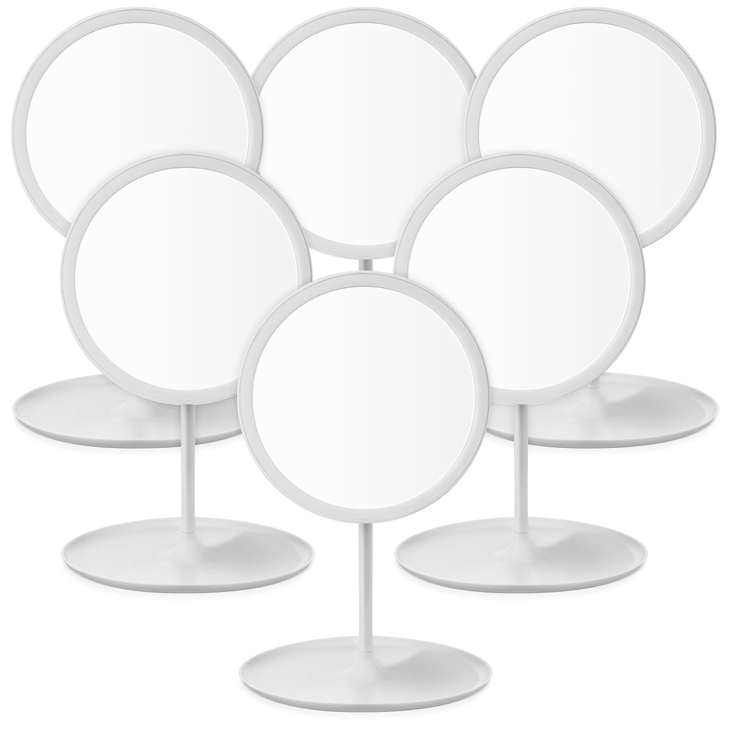 6 Pcs Spa Party Mirror White