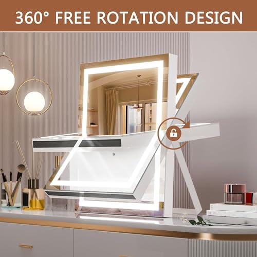 Vanity Mirror with Variable Lighting for Makeup Needs