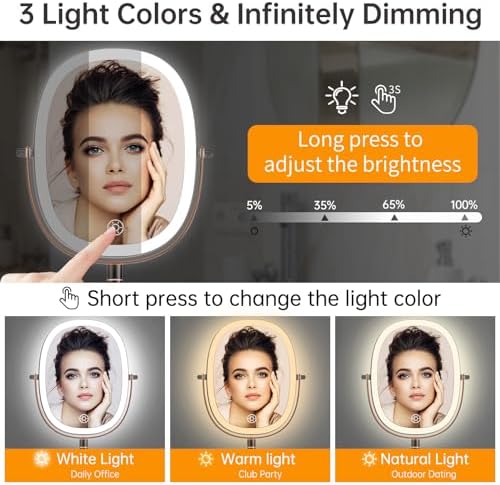 Rechargeable Wall-Mounted Makeup Mirror