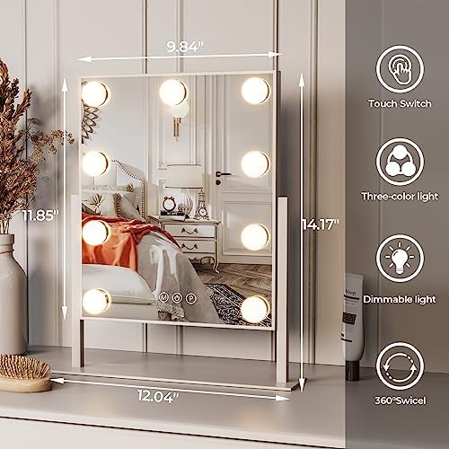 ZL ZELing Light-Up Vanity Mirror with Adjustable Magnification and Smart Touch