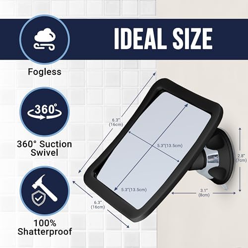 Mirrorvana 360 Swivel Anti-Fog Shower Mirror