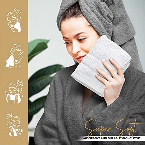 Utopia Towels - 12 Pack Viscose Luxury Wash Cloths Set 12 x 12 Inches