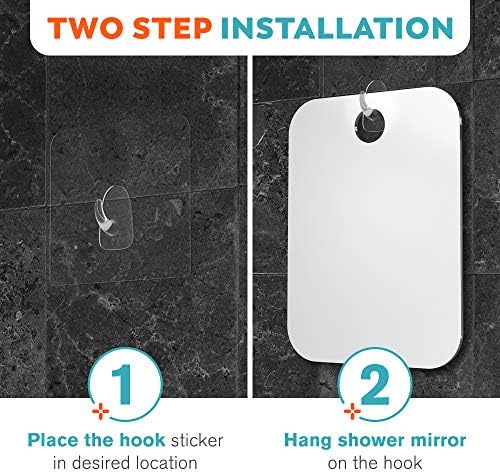 HoneyBull Shower Mirror - Effortless Shaving Storage