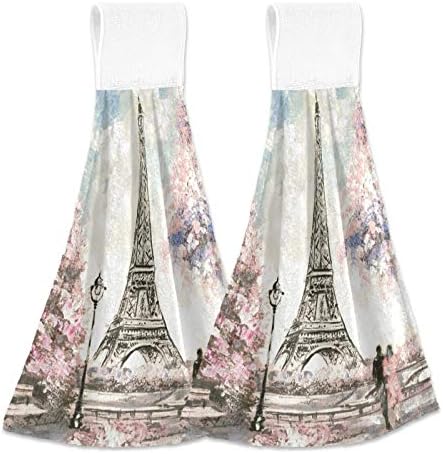 Paris Eiffel Tower Spring Hand Towels - Kitchen Bathroom Essentials