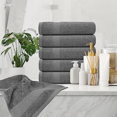 White Classic Luxury Hand Towels - 16x30-inch Set of 6