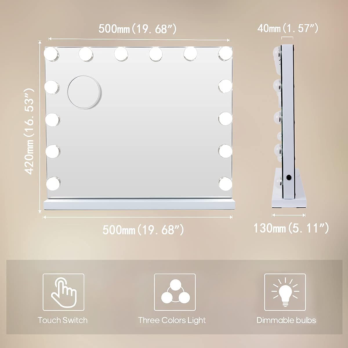 Hansong Vanity Mirror with Lights - Perfect for Makeup