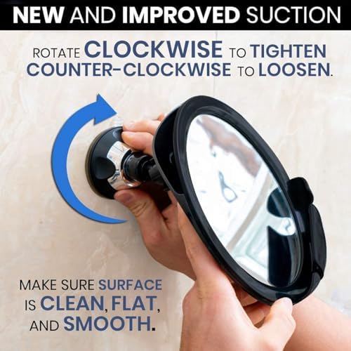 MIRRORVANA Dual Antifog Shower Mirror with Razor Holder