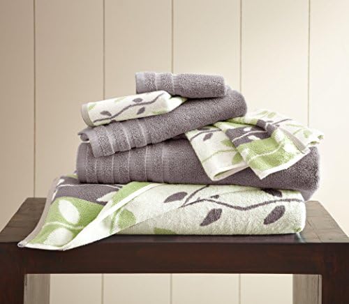 Modern jacquard solid 6-Piece Organic Cotton Towel Set for Luxurious Use