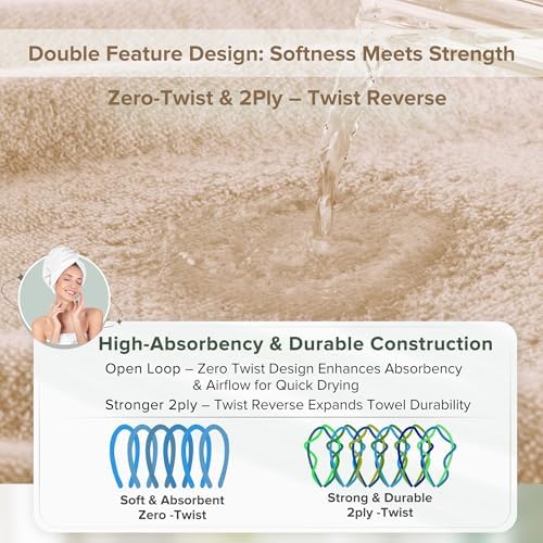 Comfort Spaces Luxury Bath Towel Set for the Home