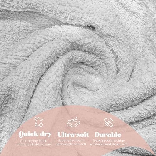 24-Piece White Bath Towels