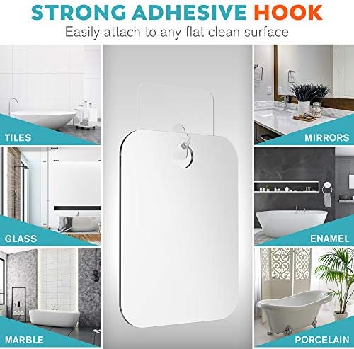 HoneyBull Shower Mirror - Effortless Shaving Storage