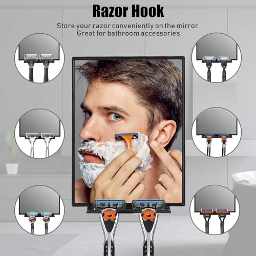 Shower Mirror with 360 Adjustable Razor Holder