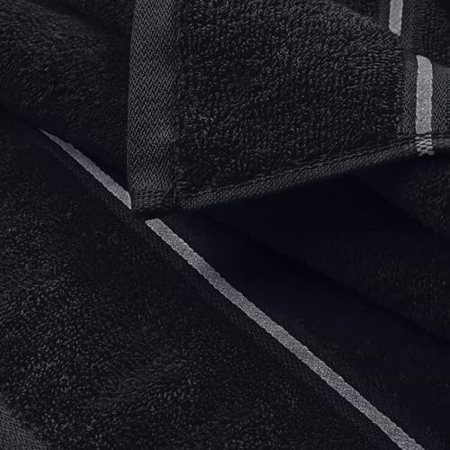 Stylish Ultra Soft 6-Piece Cotton Towel Set Black
